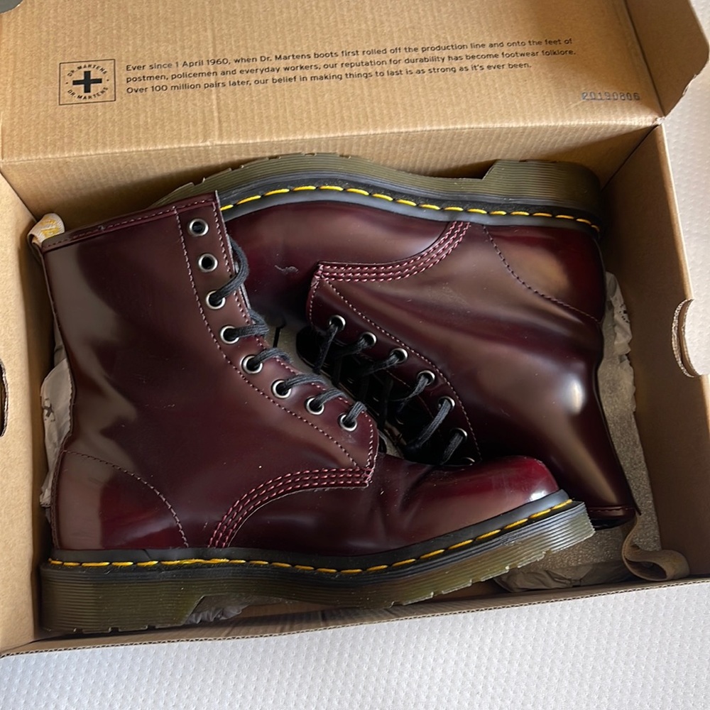 New cherry red Dr. Martens